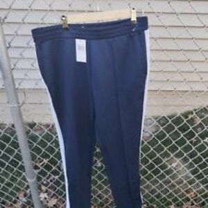 Michael Kors Scuba Track Pants Navy Size L NWT MSRP $148 Polyester CR85GZV4GE